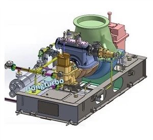 Gőzturbina 500KW extrakciós kondenzációs gőzturbina textilfestési modellhez CN0.5-1.25/0.9
